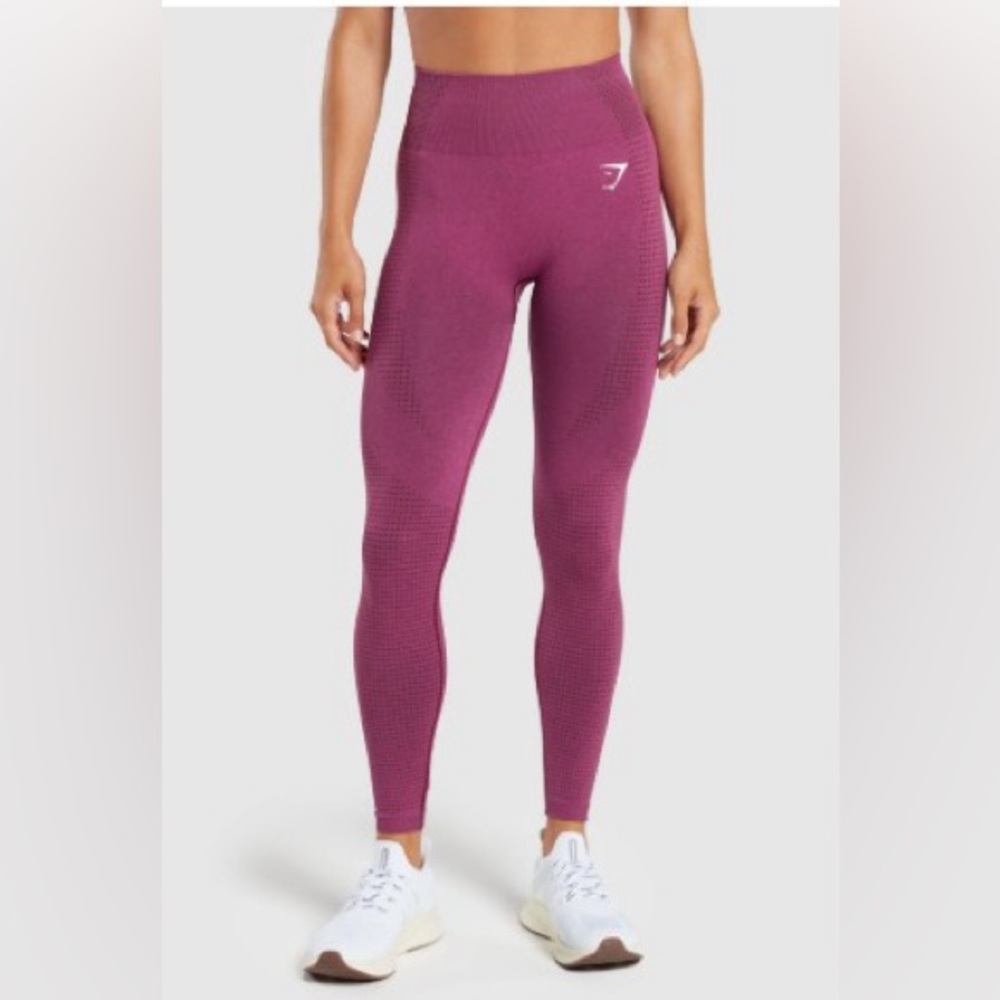 Gymshark Women's Energy Seamless Legging - Burgundy (Size Small) 🏋️♀️